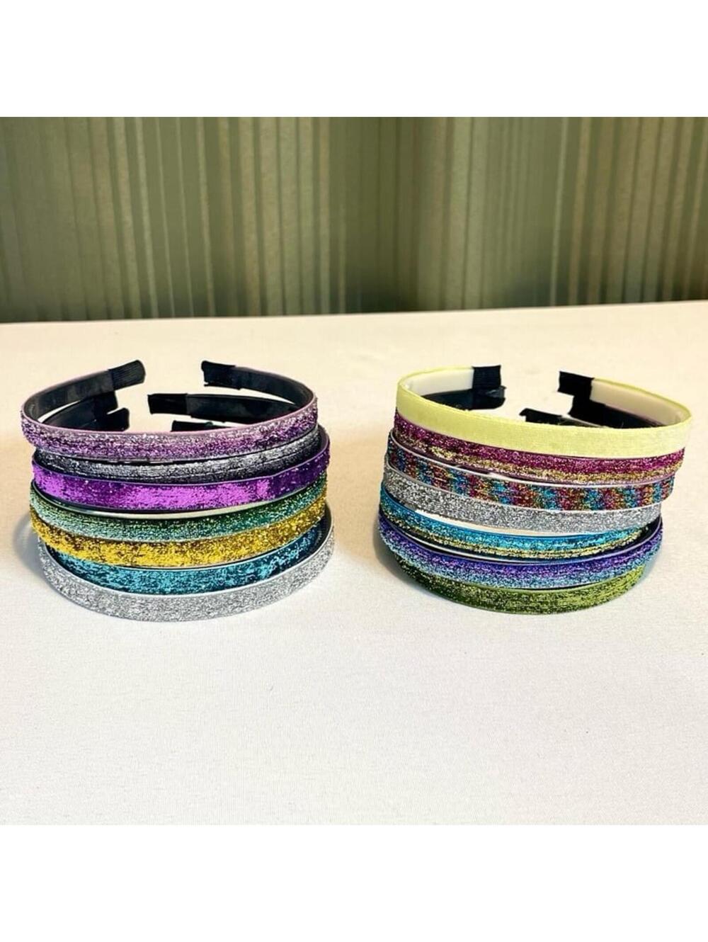 14 Sparkle Color Plastic Headbands